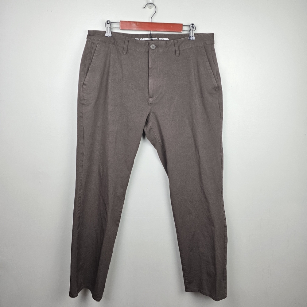 True Classic Cotton Blend Chino Pants Brown Mens Size 38 Career Business Casual